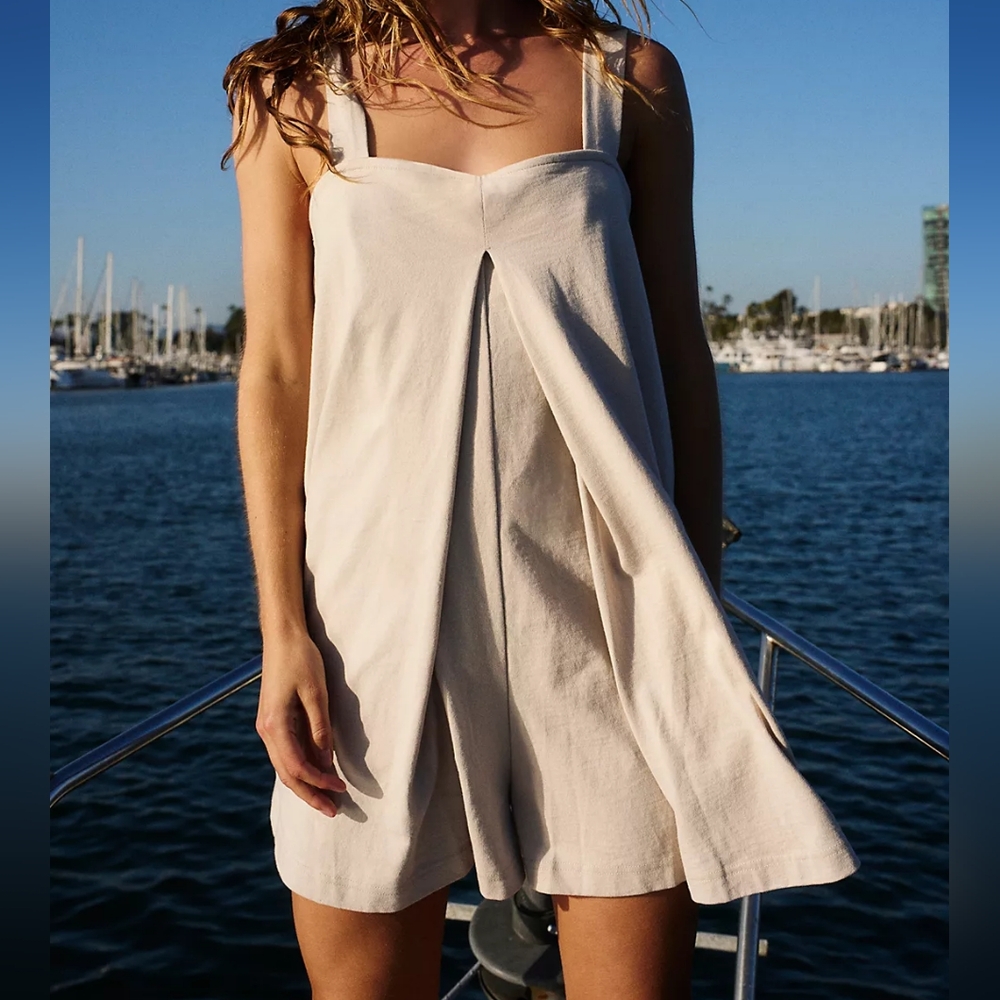 Free People Nichola Romper/Pumice Stone